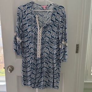 Lily Print Tunic with Trim detail